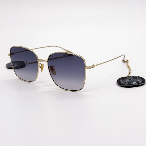 NEW GUCCI SUNGLASSES GG1030SK 001 GOLD WOMEN EYEWEAR GUCCI PLUS EARRINGS